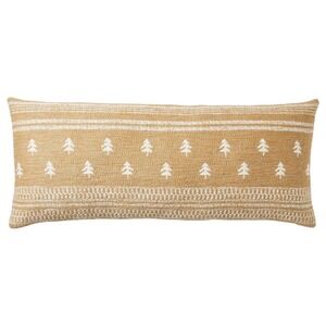 Threshold x Studio McGee Oversized Lumbar Woven Tree Pillow Camel/Cream 34x14